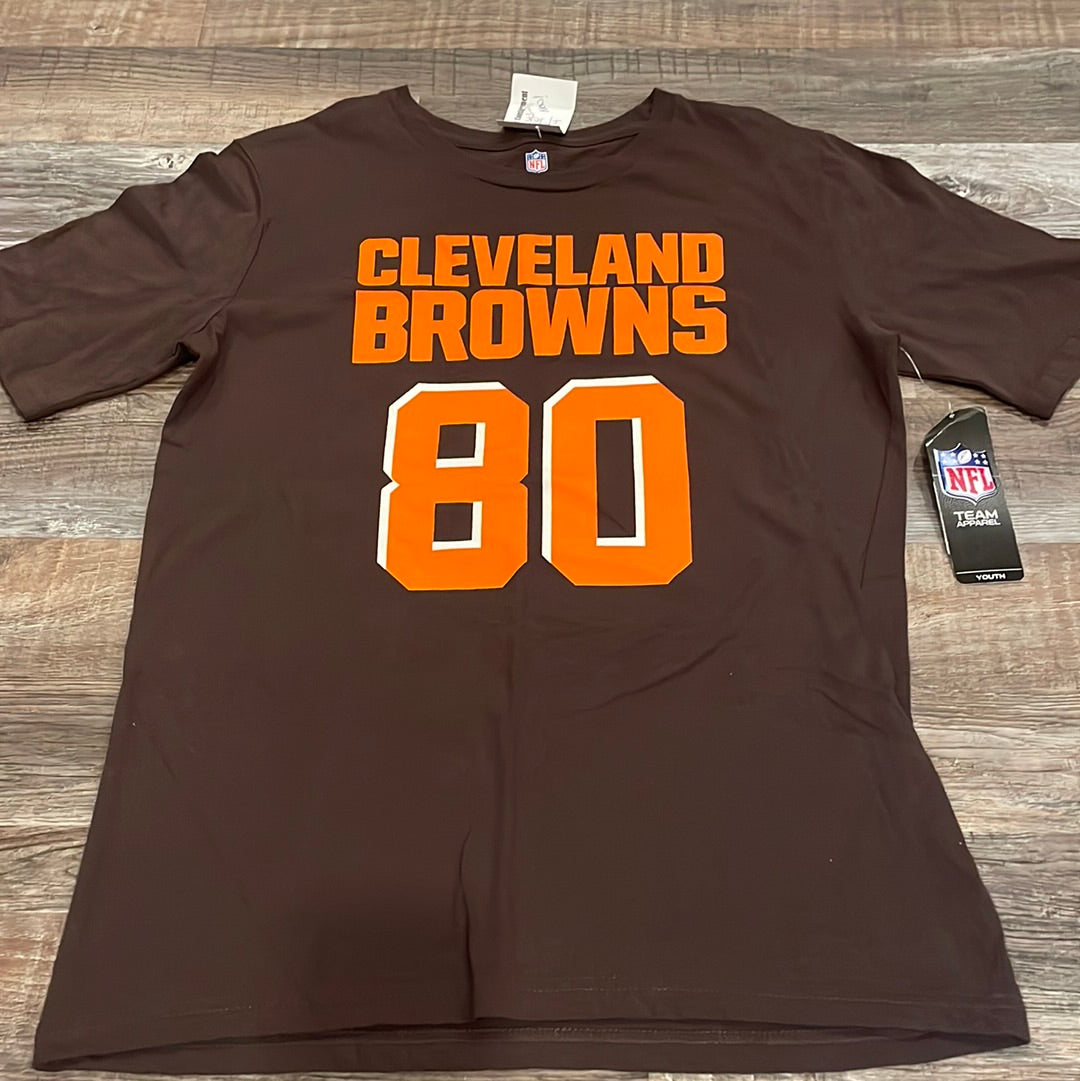 NFL Cleveland Browns #80 Landry NEW Short Sleeve Shirt boys size Large