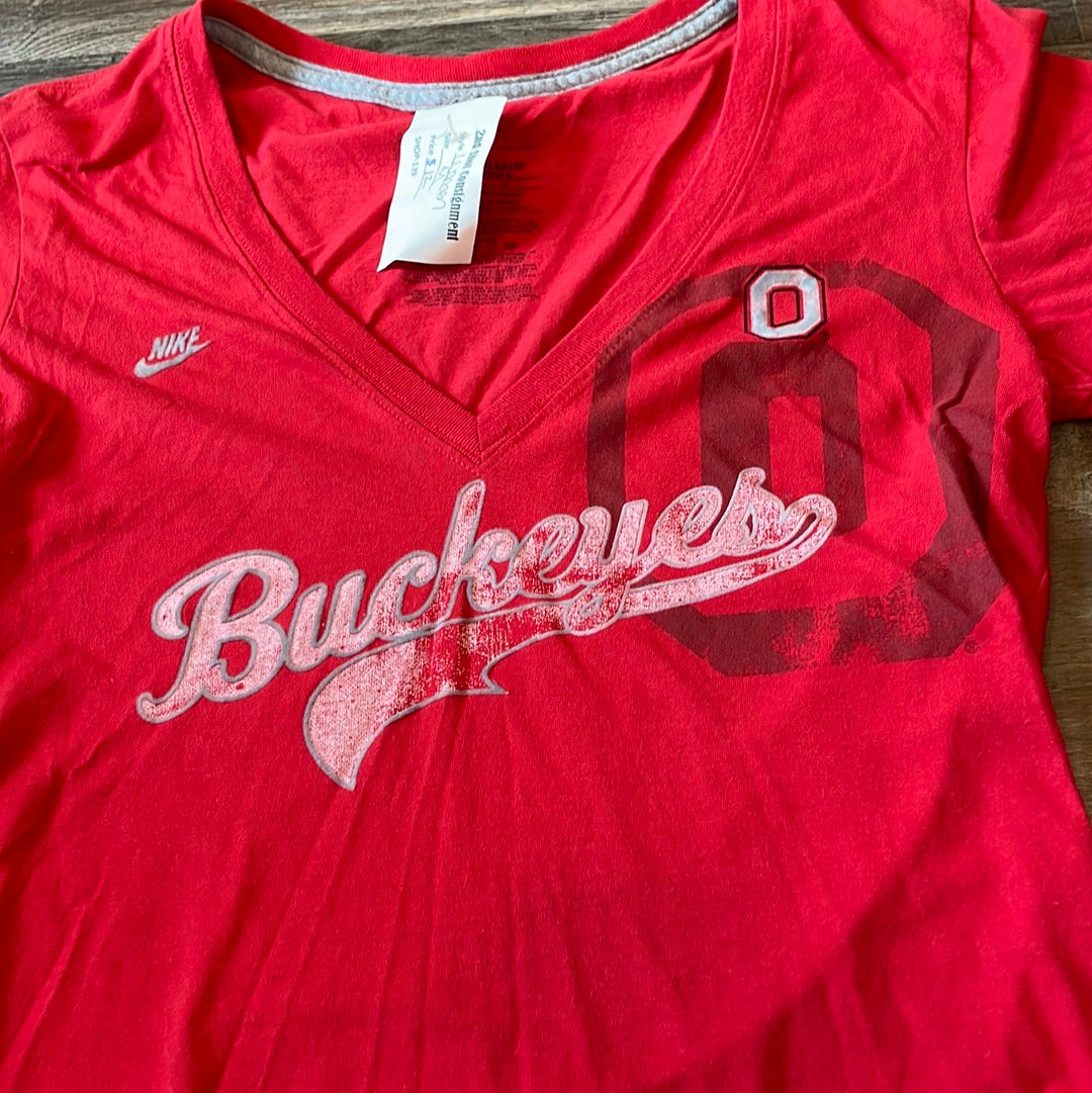 NCAA NIKE Ohio State Buckeyes Womens red Shirt size Medium