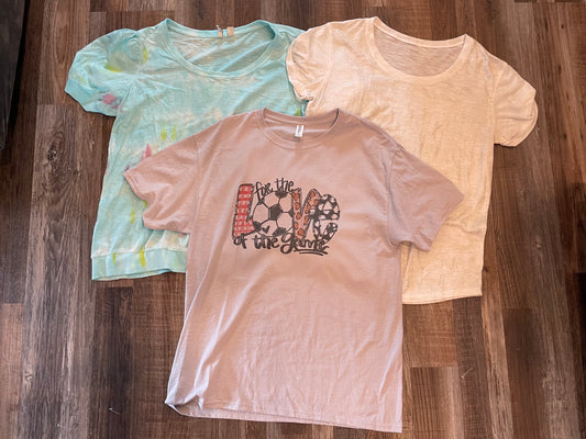 LOT of 3-Womens Short Sleeve Shirts size Large