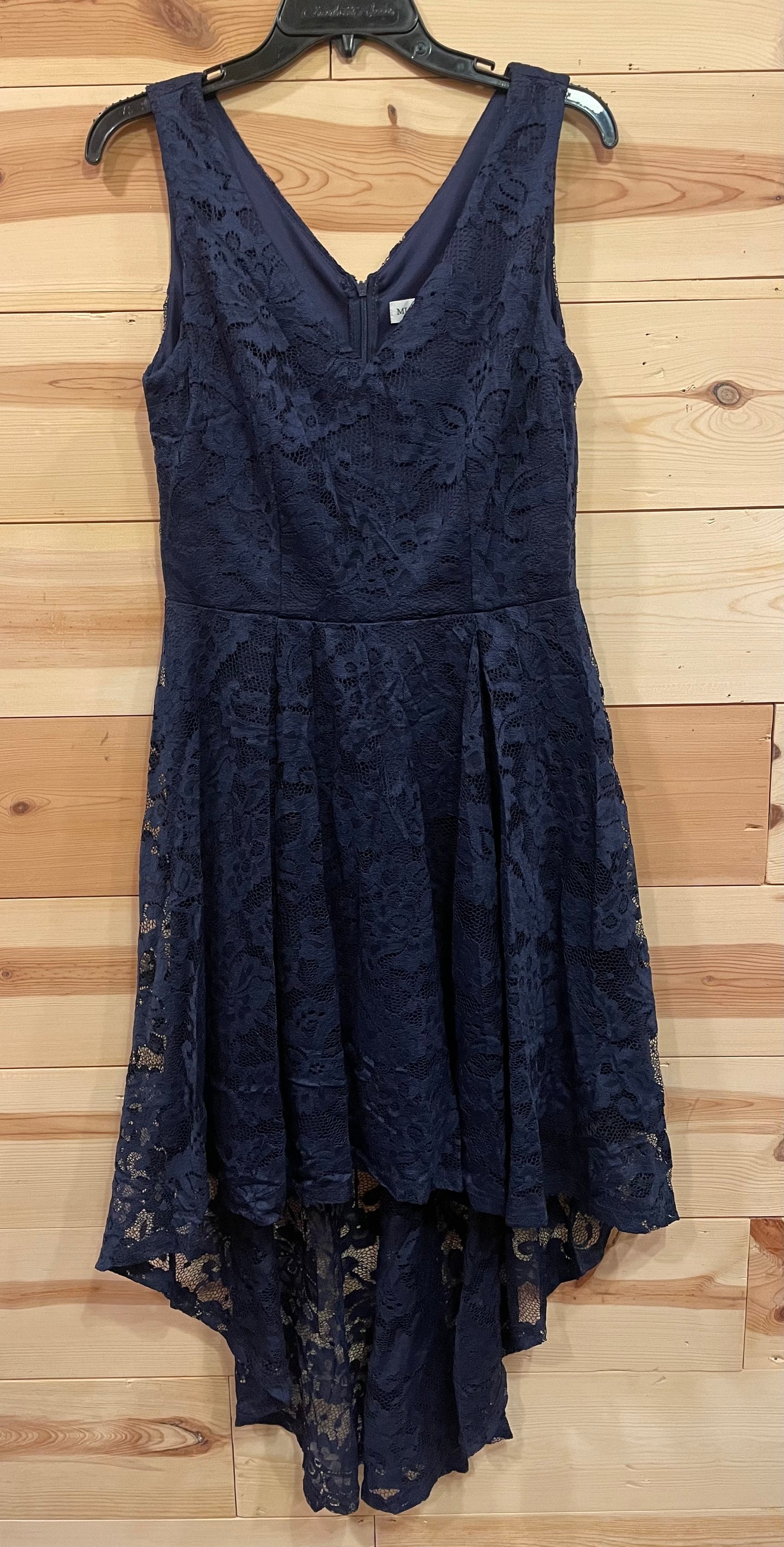 MUADRESS Navy Blue Lace Hi-Lo Formal Dress Party Cocktail size Medium