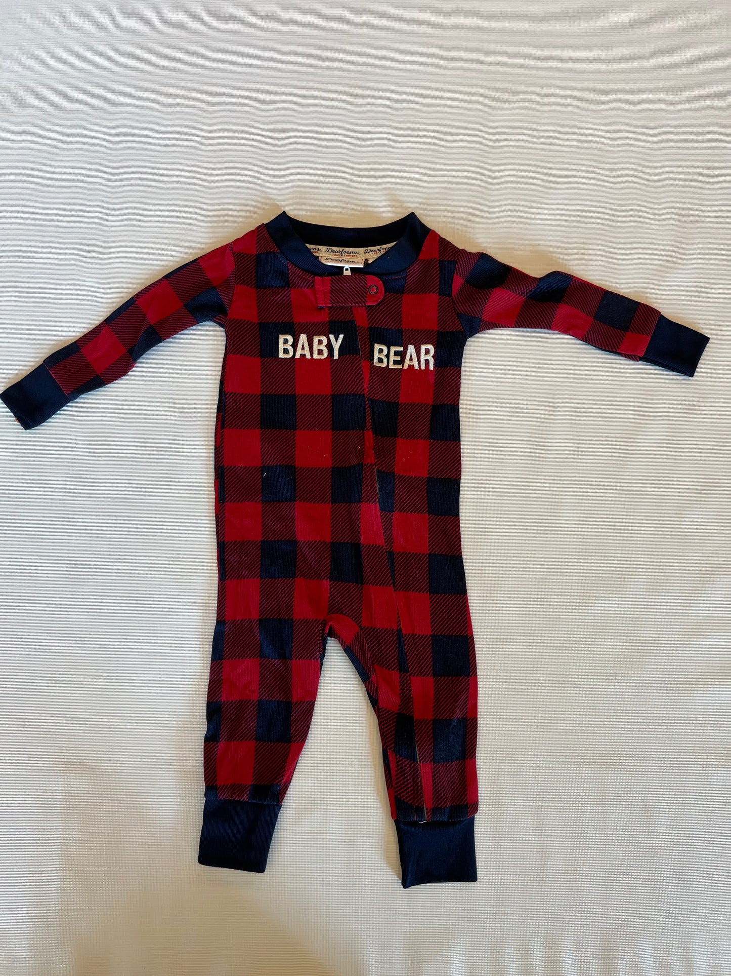 Dearfoams Infant Christmas Pajamas "Baby Bear" Size 6/9m