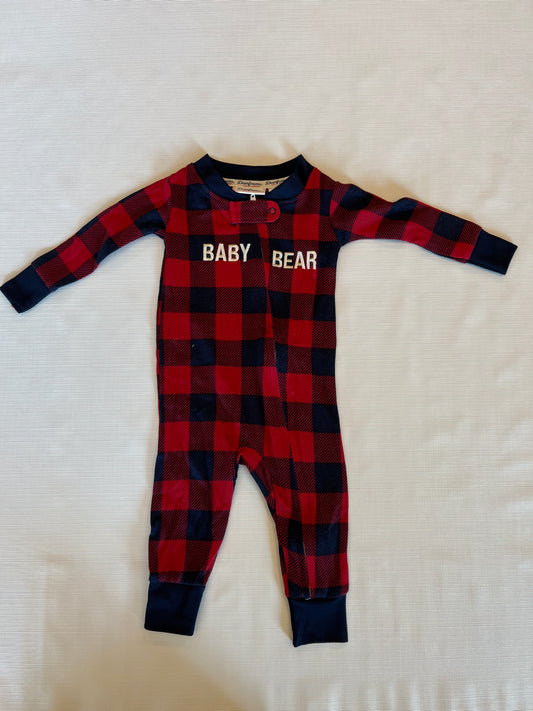 Dearfoams Infant Christmas Pajamas "Baby Bear" Size 6/9m