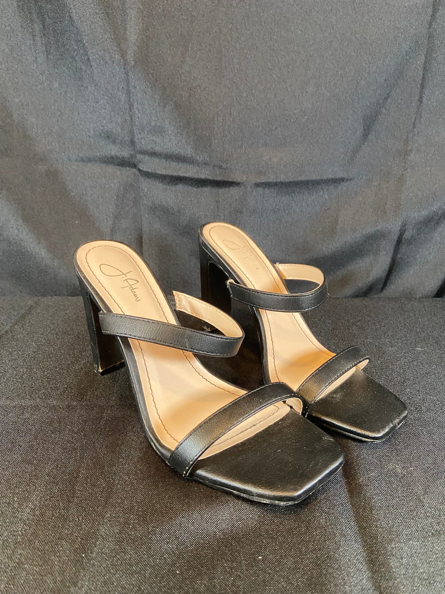 J Adams Black Heel Sandals Women size 6