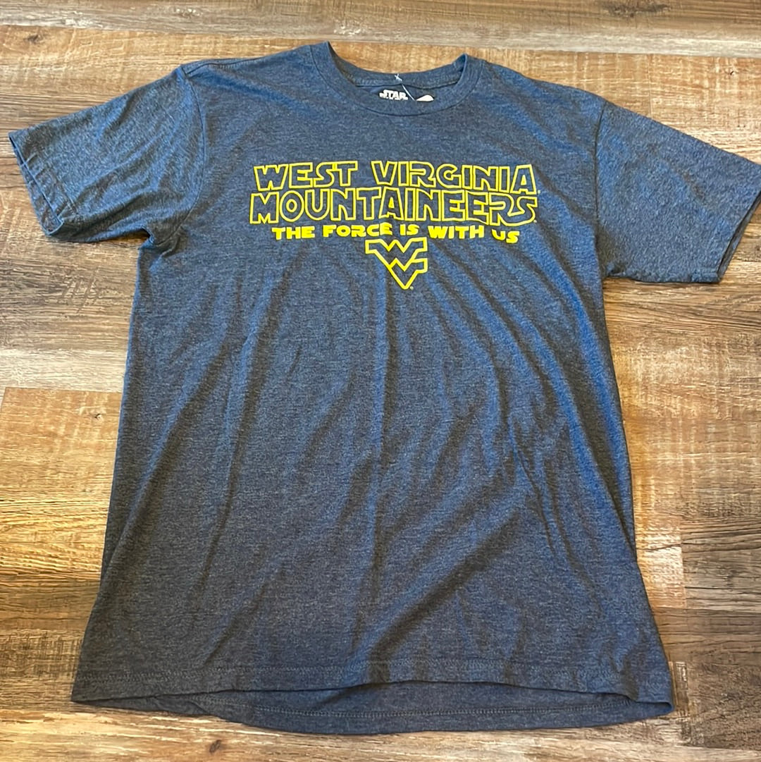 NCAA Star Wars West Virginia U Mountaineers Blue Shirt Adult size Medium