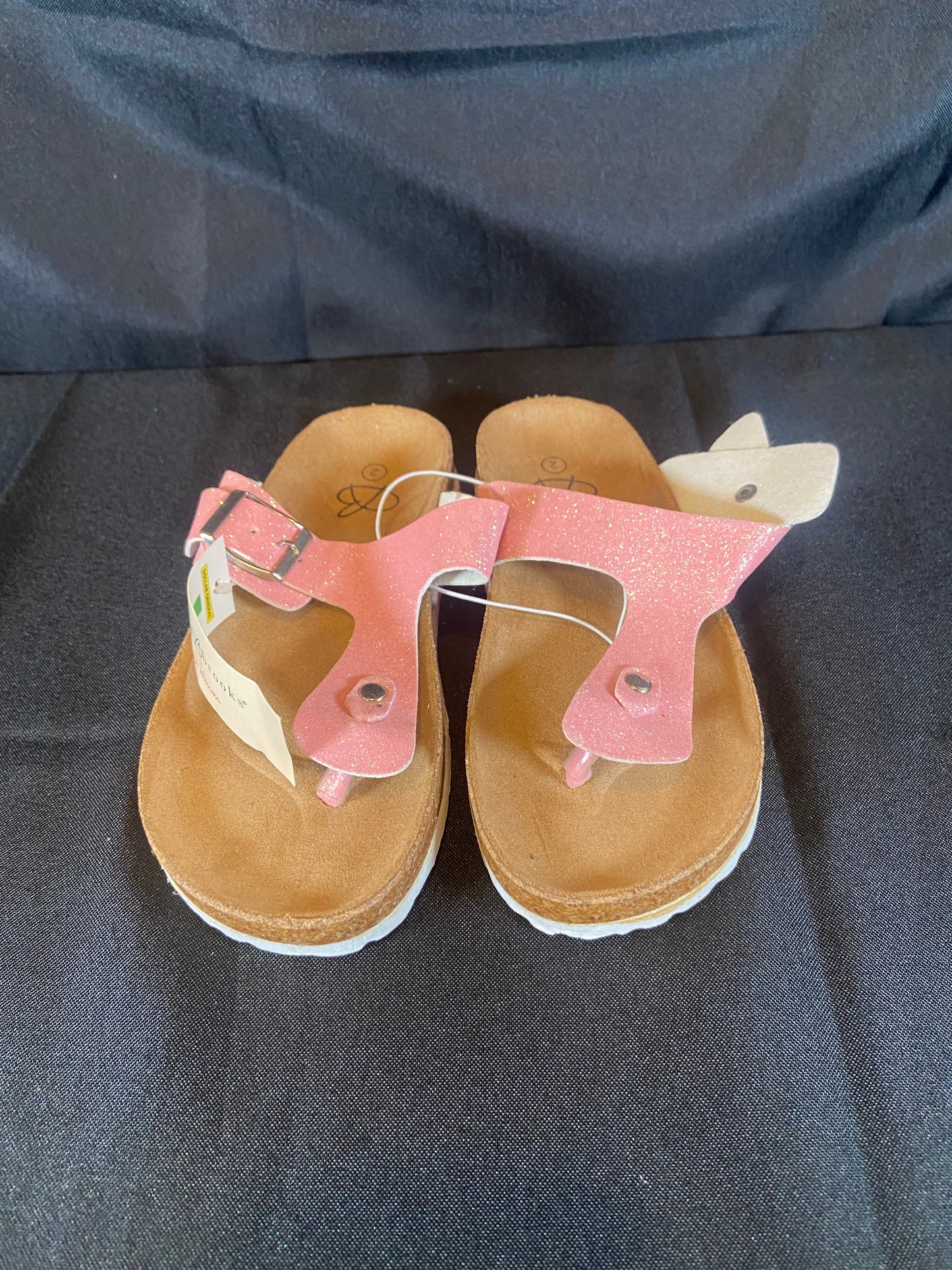 Bobbie & Brooks Girls Pink & Brown Sandals NWT Size 12