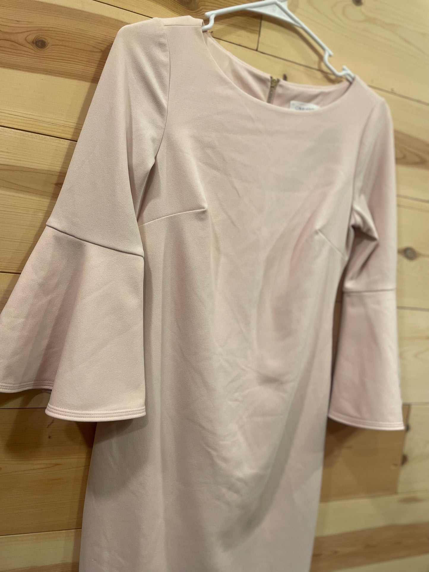 CALVIN KLEIN Light Blush Pink Fitted Dress size 2 Like new condition