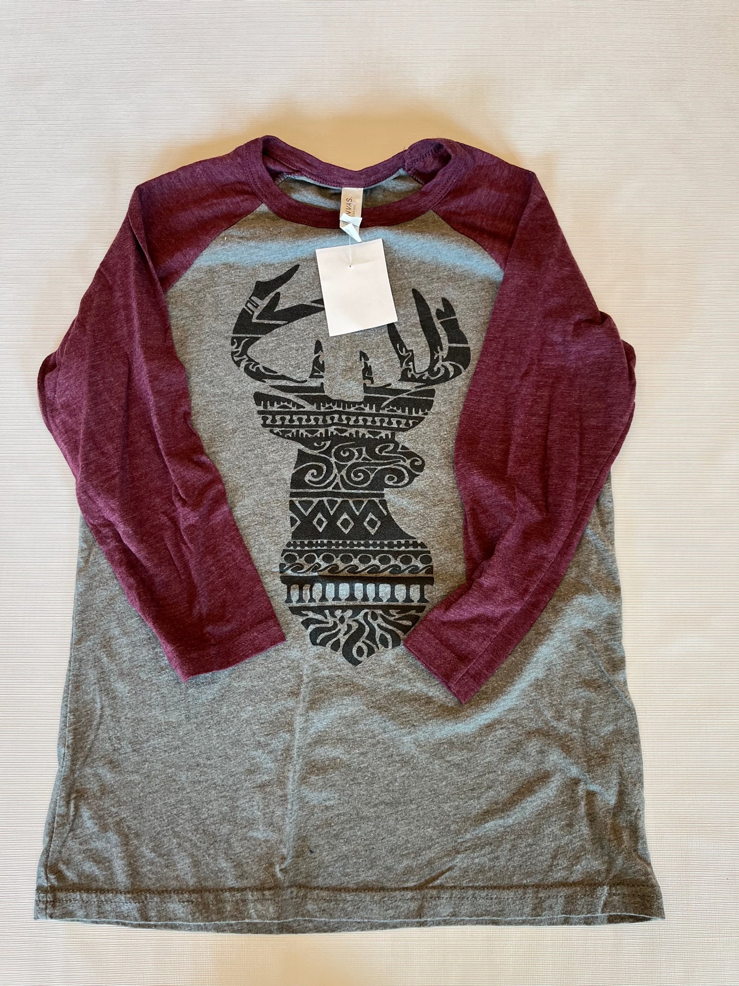 Christmas Reindeer Shirt 3/4 Sleeve Women size XS- NWT