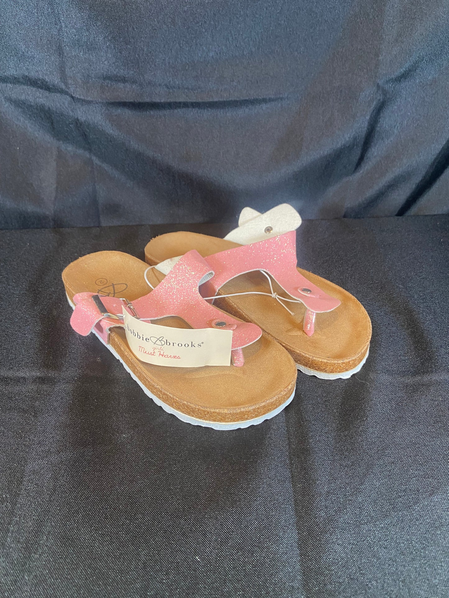 Bobbie & Brooks Girls Pink & Brown Sandals NWT Size 12