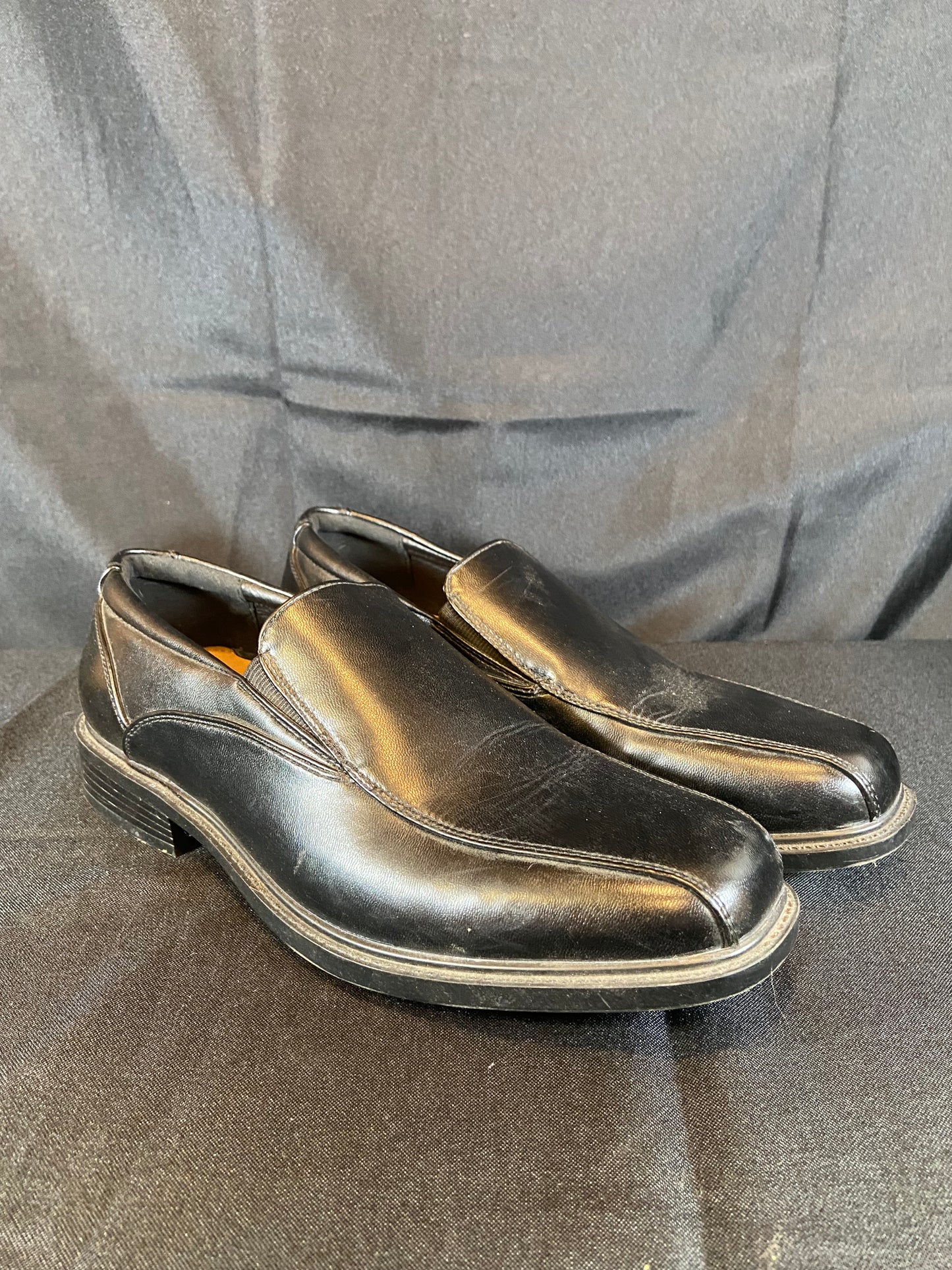 Croft & Borrow Leather Black Dress Slip On Shoes Men size 8