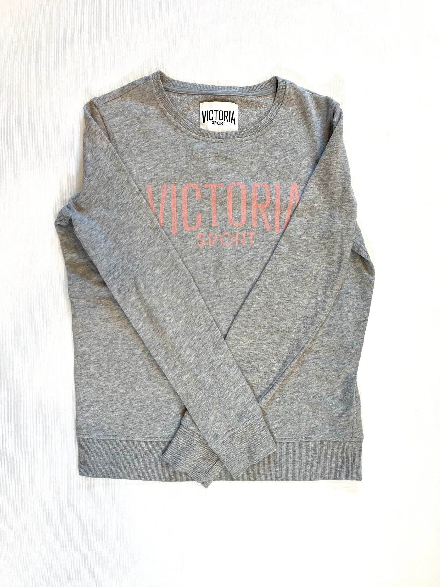 Victorias Secret Sport Grey Crewneck Sweatshirt w/ Logo Women size XSmall