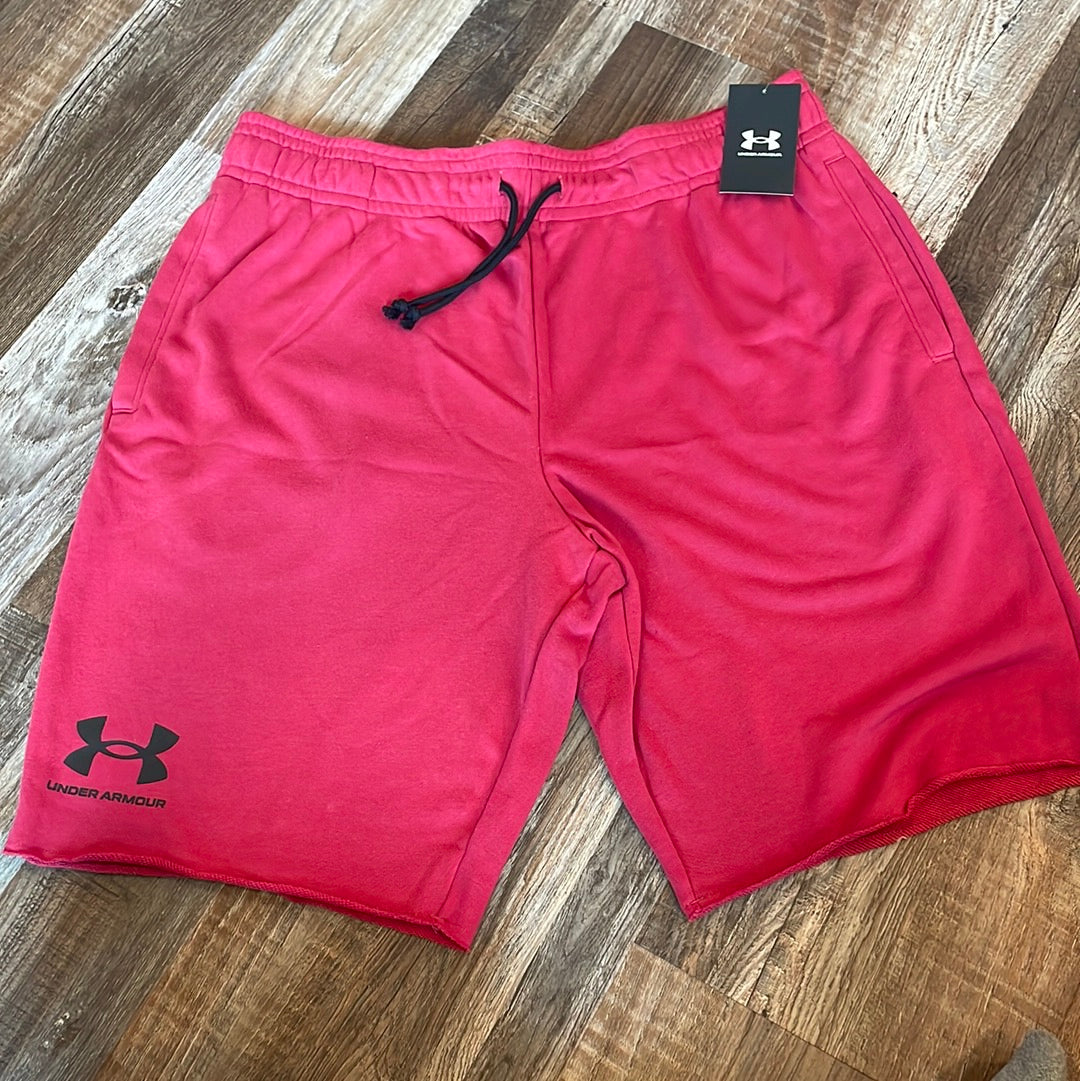 Under Armour NEW!!! Red Fitted Sweatpants Shorts Men’s size XLarge