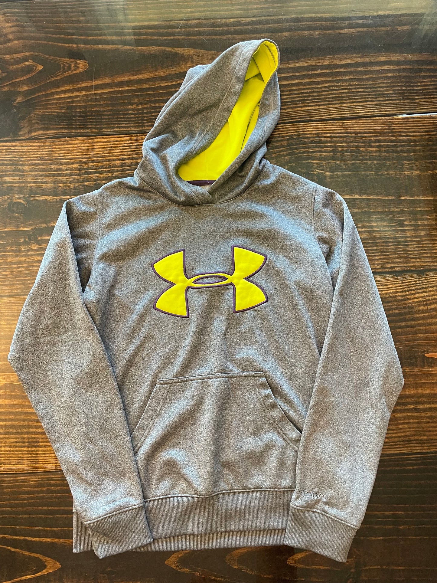 Under Armour Grey & Lime Green Sweatshirt Womens size XSmall