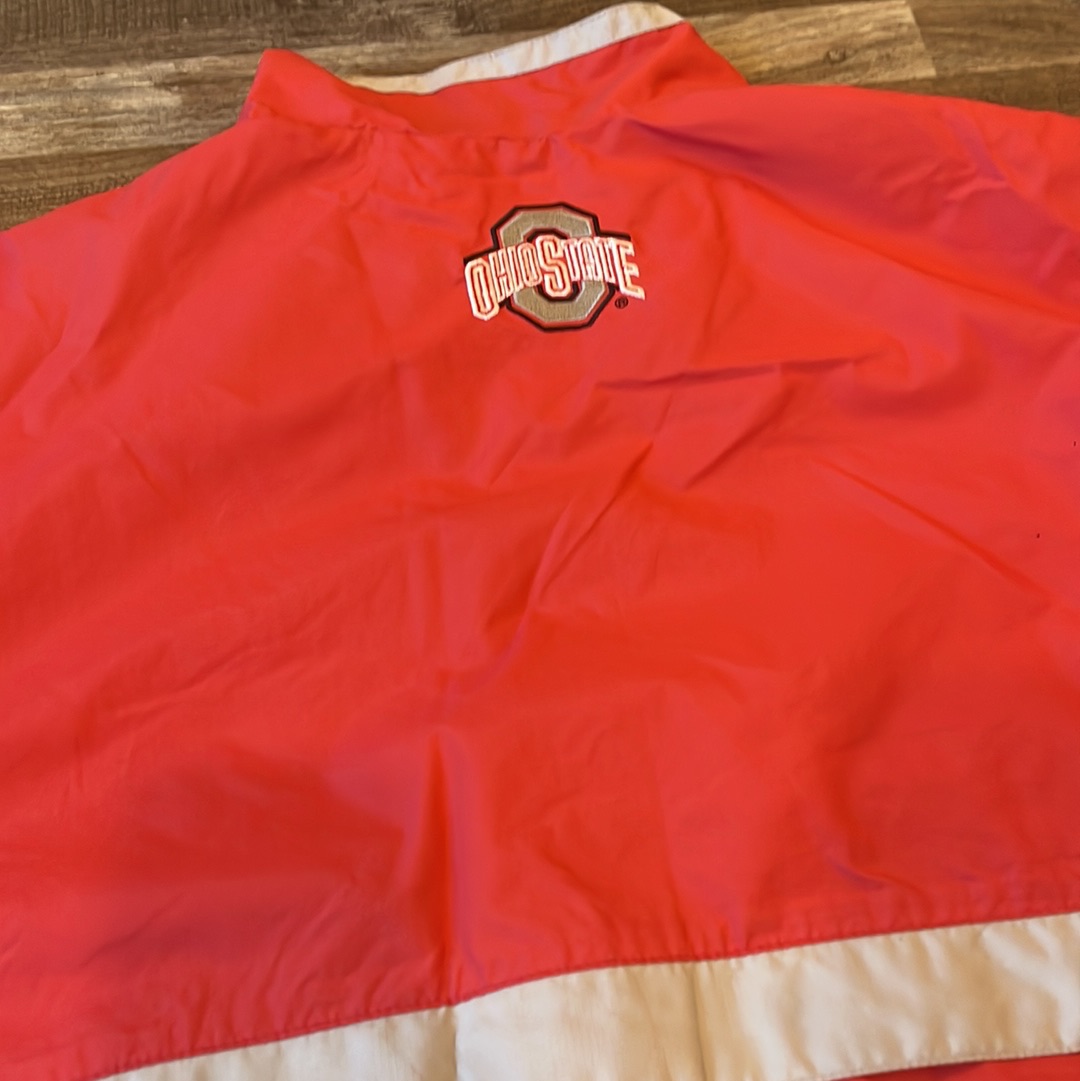 NCAA Nike Ohio State Buckeyes Zip-Up Jacket Polyester Shell Red Men’s Size Large