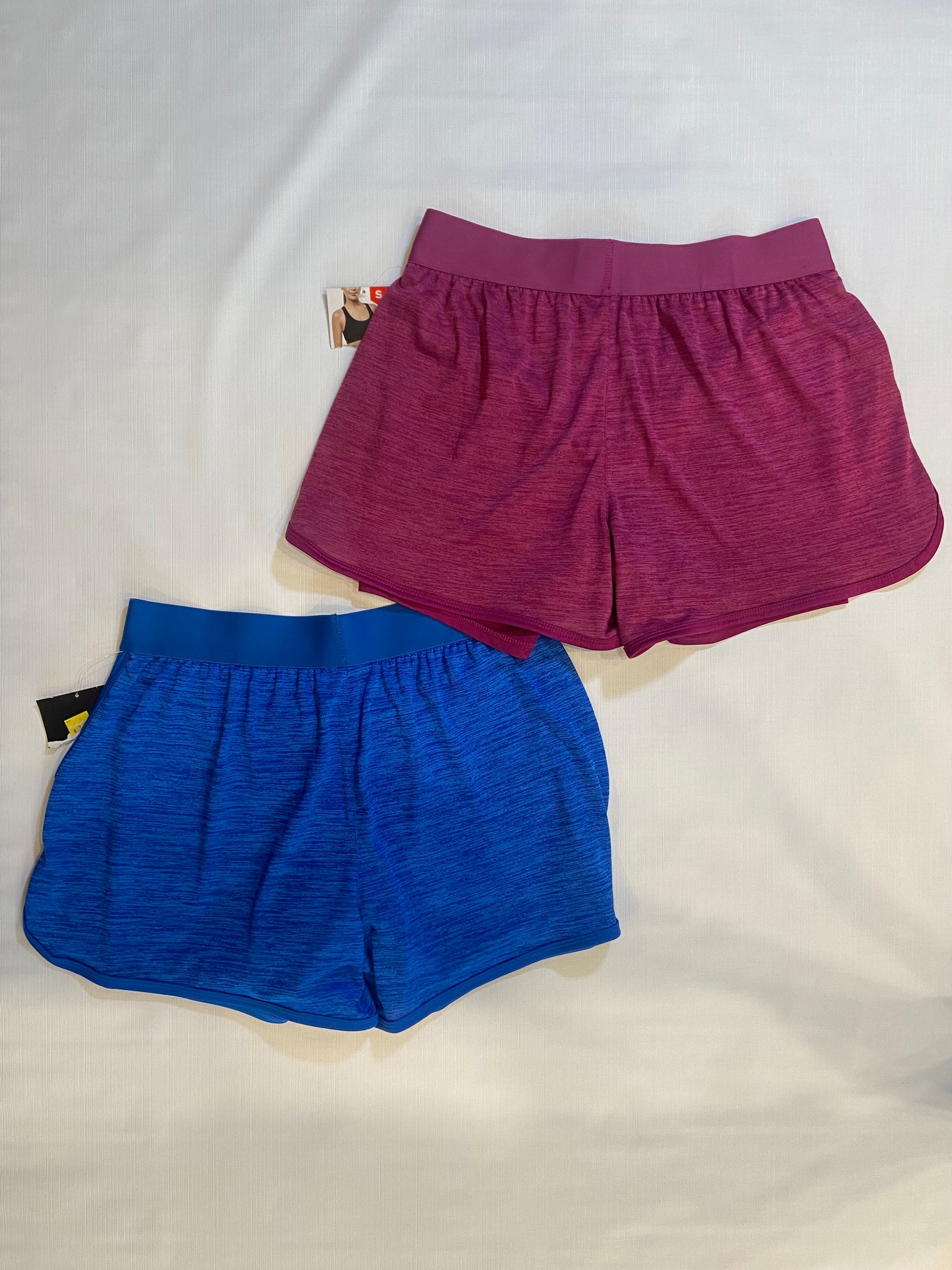 Lot of 2- Avia Womens Athletic Shorts NWT Sizes Small (Blue & Pink)