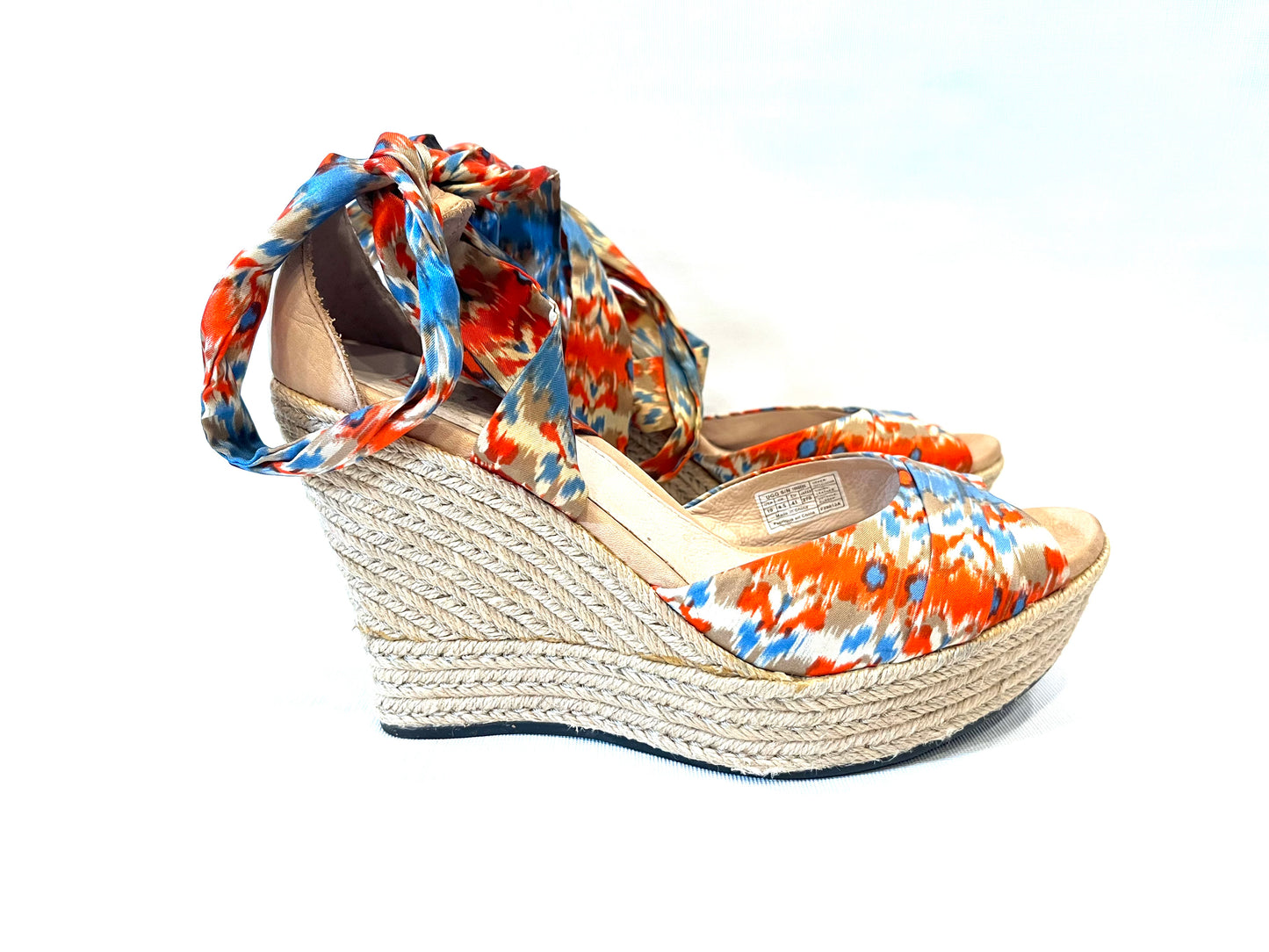 UGG Sandals Espadrille Strappy Tye Dye Wedge Womens size 10