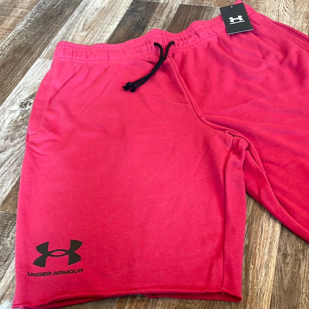 Under Armour NEW!!! Red Fitted Sweatpants Shorts Men’s size XLarge