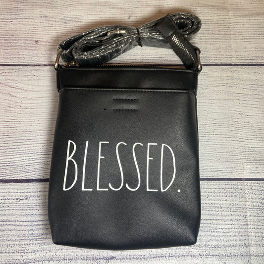 Rachel Dunn BLESSED Crossover Black Purse w/Strap NWT