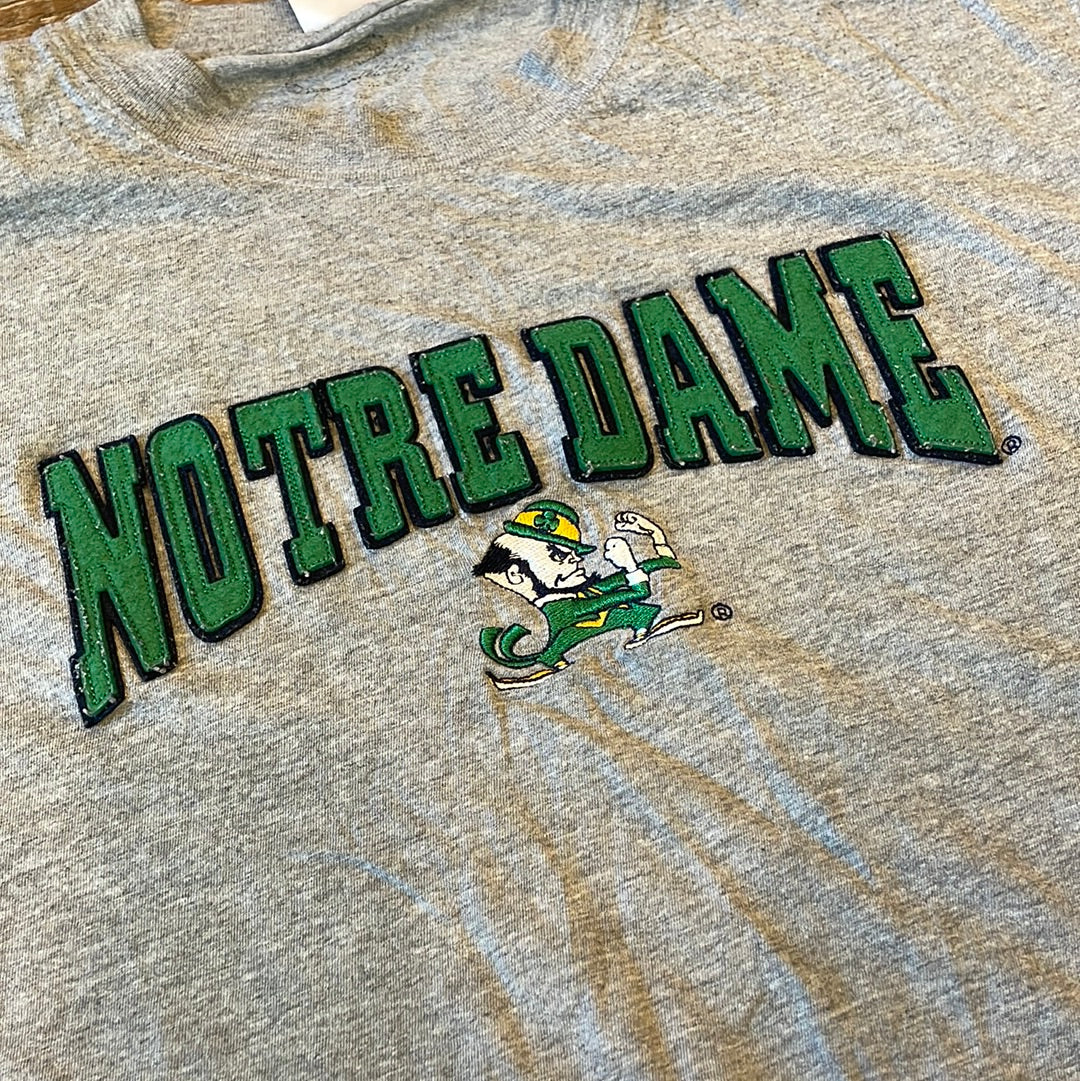 NCAA Notre Dame Adult Grey Short Sleeve T-shirt Adult size 2X