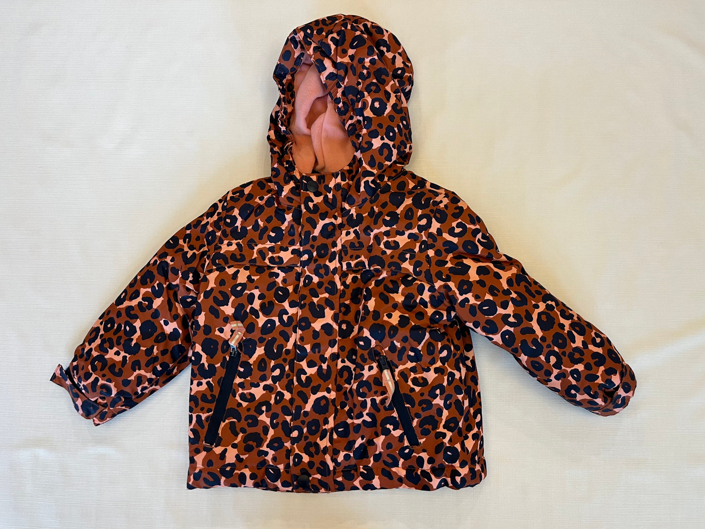 Cat & Jack Leopard Puff Jacket w/detachable fleece Girls Size 2T