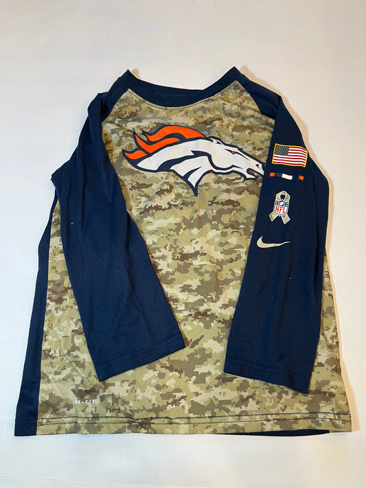 Nike- NFL Denver Broncos Camo Salute to Military Shirt Youth size Medium