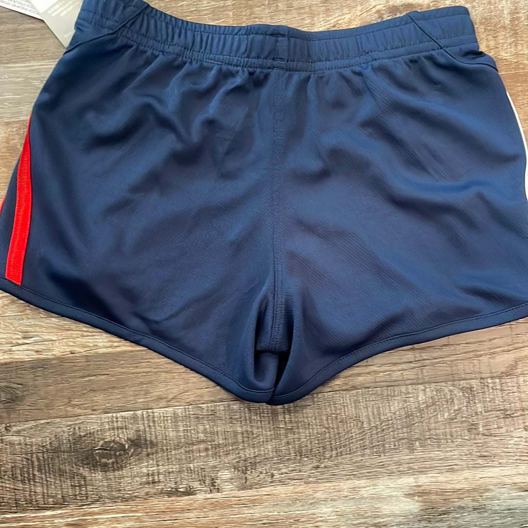 Adidas NEW!! Navy Blue & Red Mesh Shorts Girls size Small 7/8