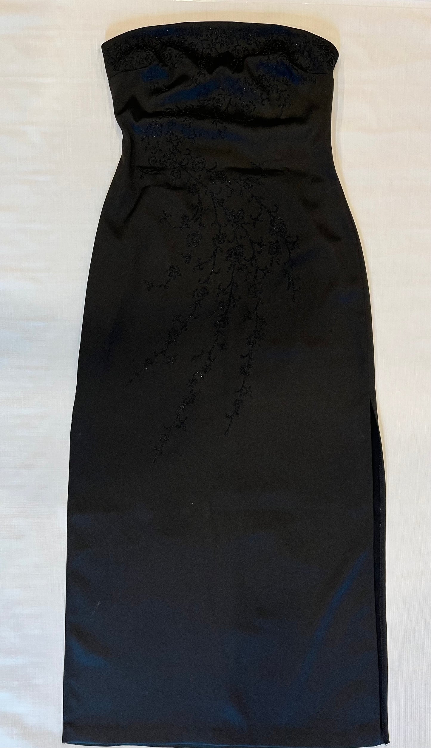 California Concepts Strapless Black Full Length Dress Women Size 10