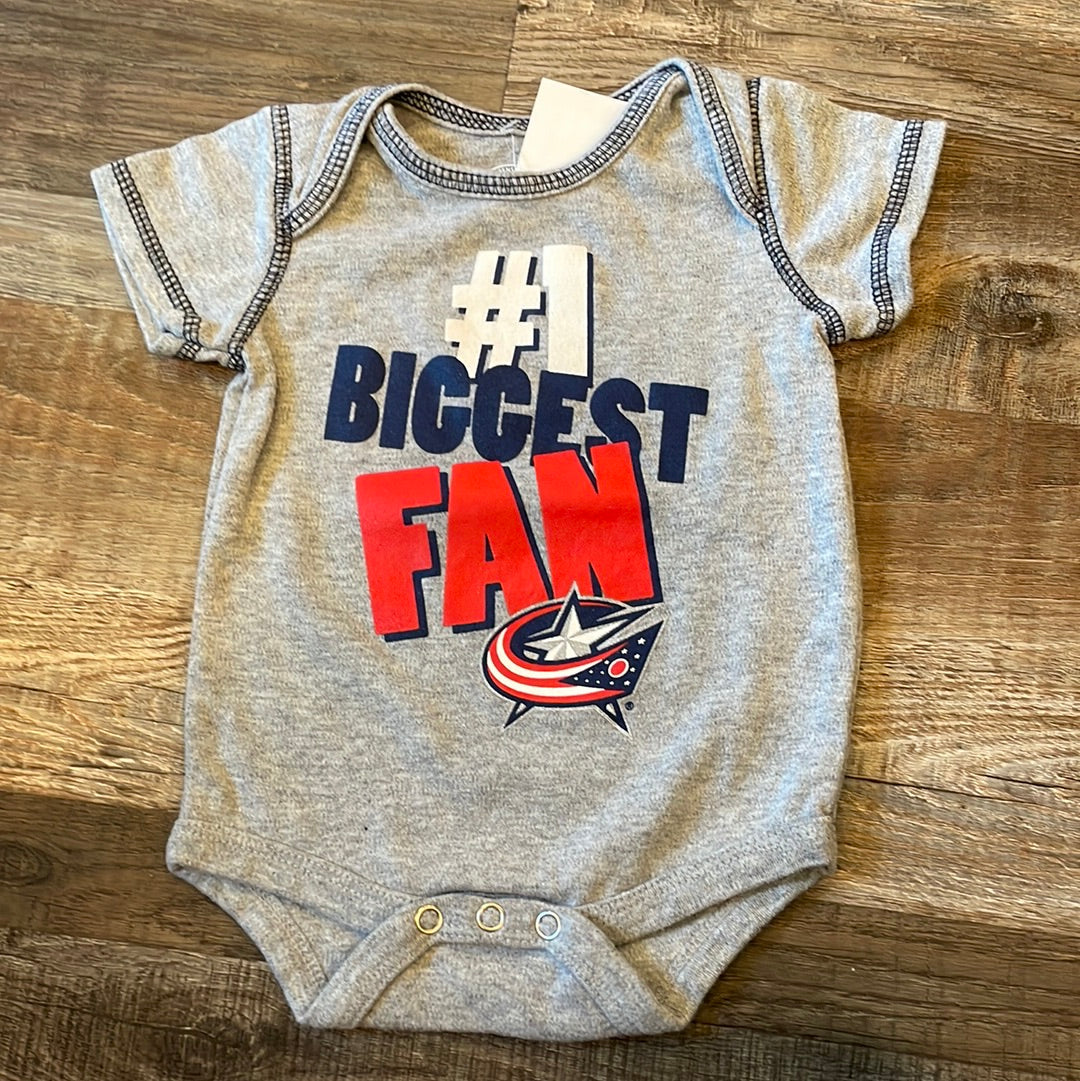 NHL Columbus Blue jackets Onesie #1 Fan NEW!!!  size 0-3 months