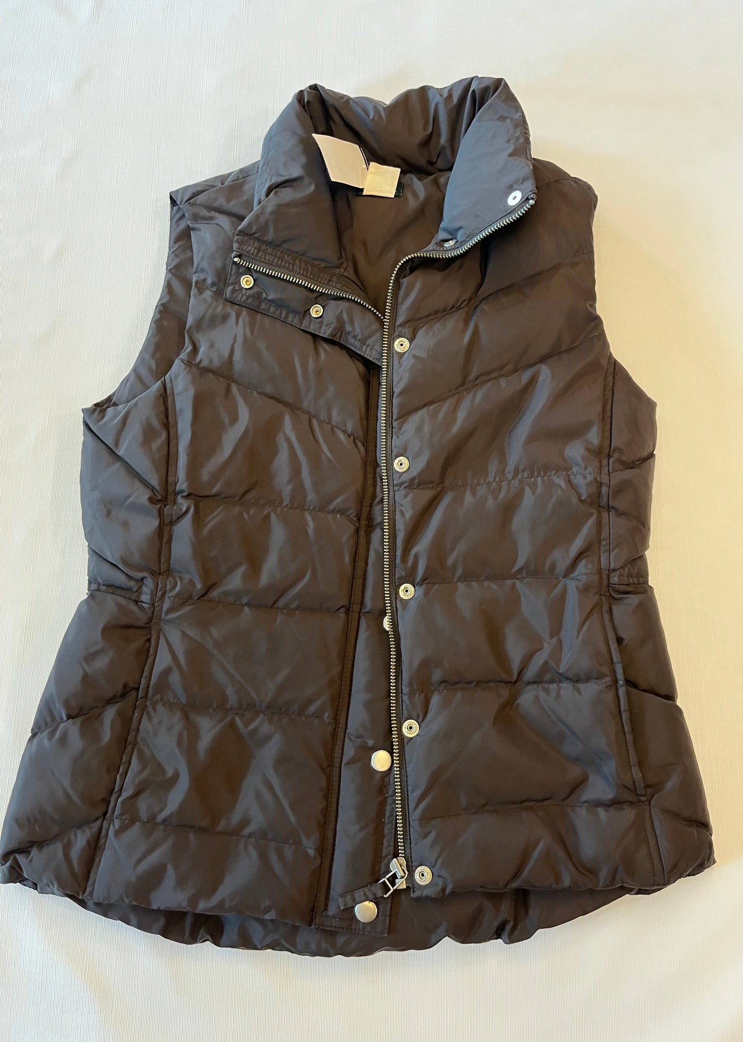 J Crew Brown Puff Vest Women Size Small