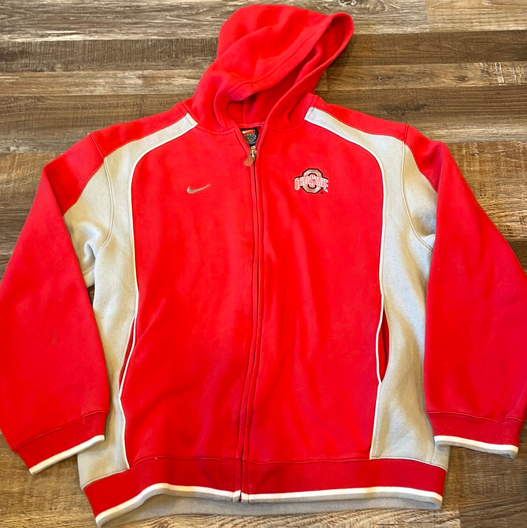 NCAA NIKE Ohio State Buckeyes Hooded Retro Sweatshirt Youth size Large