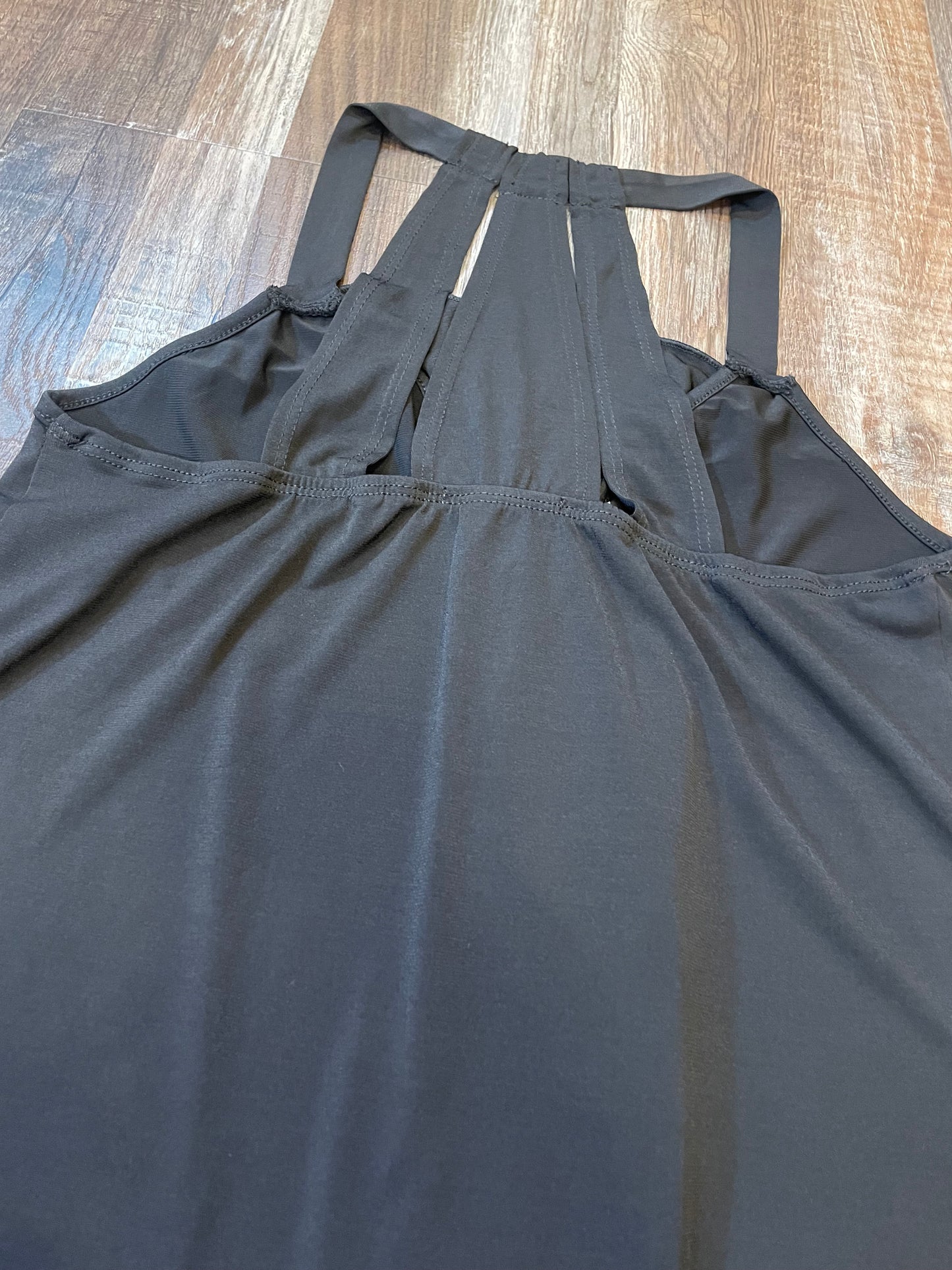 Maurice’s Black Tank Top w/Ruffles Womens size Small