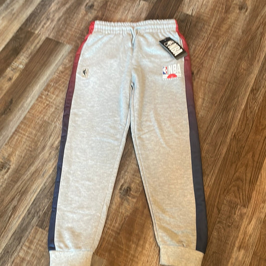 NBA Youth Joggers NEW!!!! grey w/red,blue fade stripe size medium 10/12