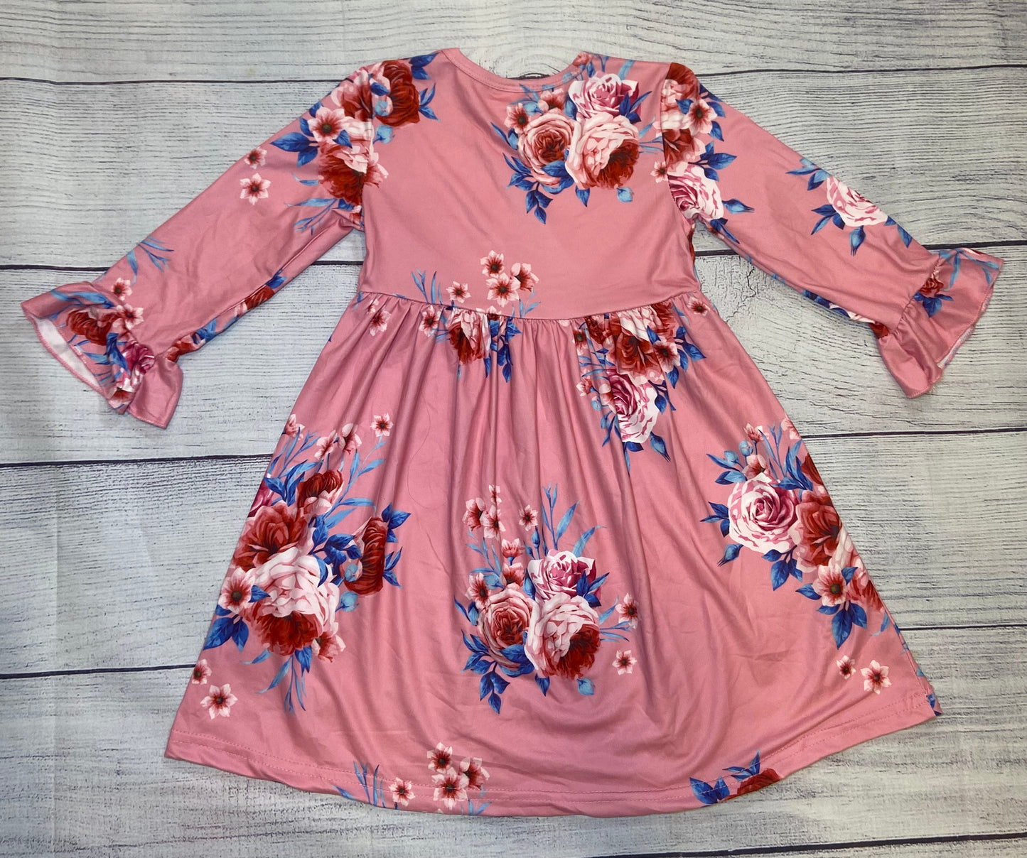 Girls Spring Dress Pink Floral Size 5