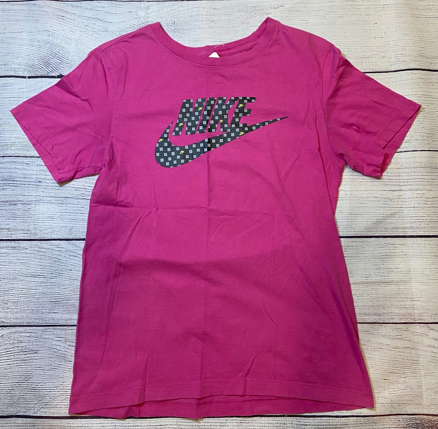 Nike Pink w/Swish Short Sleeve Shirt Mens Size Small