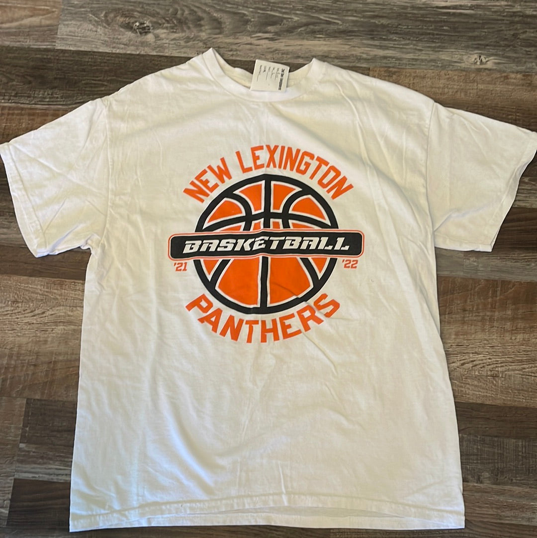 New Lexington panthers Basketball white shirt adult size Large