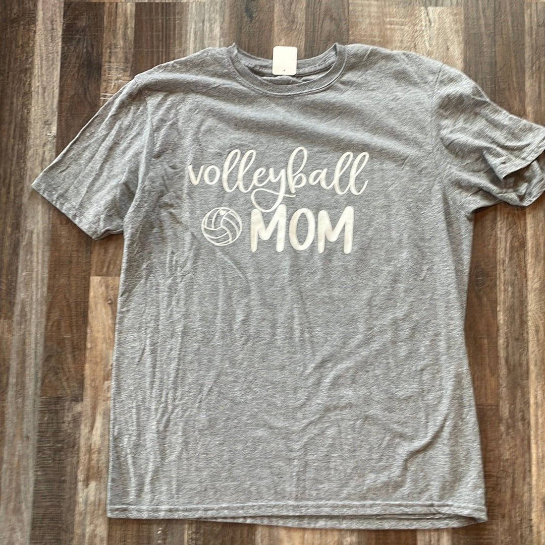 Volleyball Mom Grey Short Sleeve Shirt SUPER SOFT Womens size large