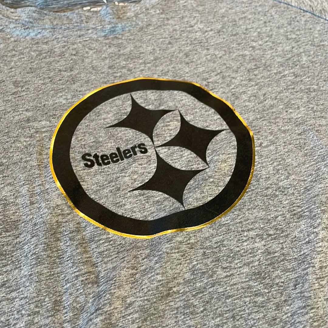 NFL Fanatics Pittsburg Steelers Womens long sleeve shoulder-less Shirt size L