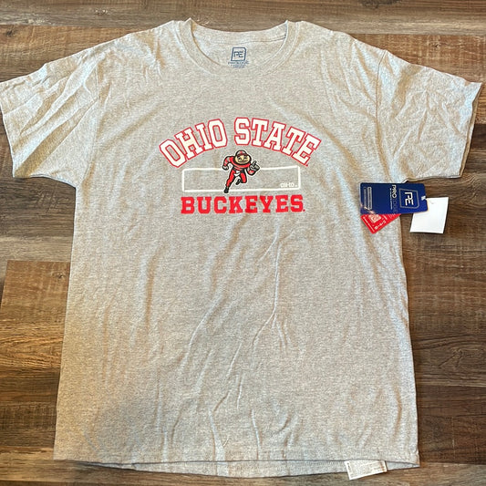 NCAA Ohio State Buckeyes NWT Grey Short Sleeve Shirt adult size Large