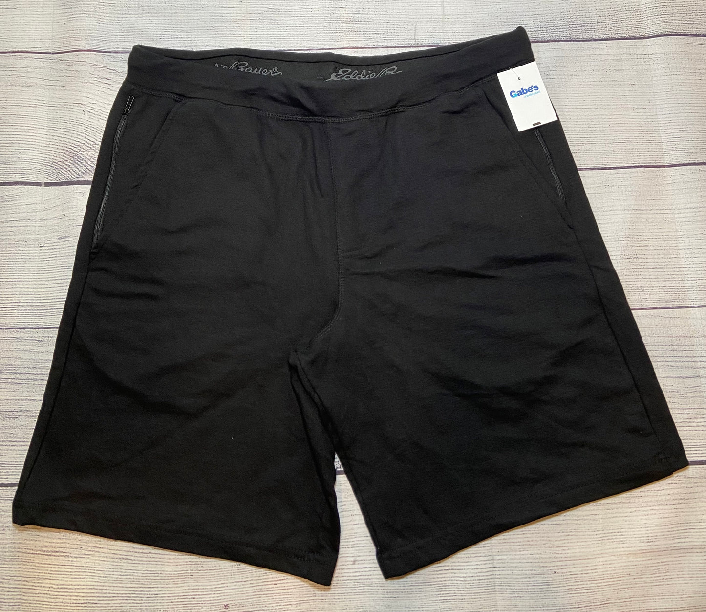 Eddie Bauers Men Black Sweat Shorts NWT Size Large