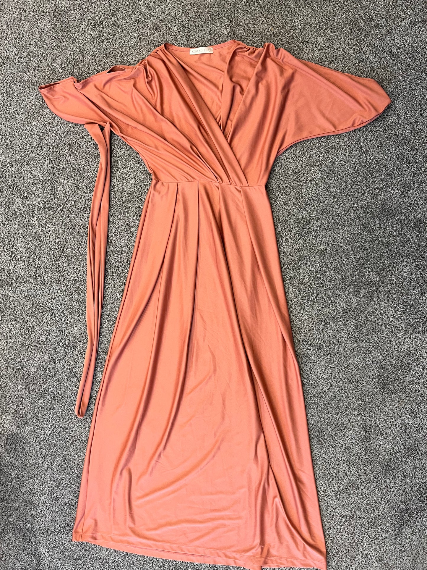 KOH KOH Womens Pink Long Floor Length Maxi Dress Gown size Large