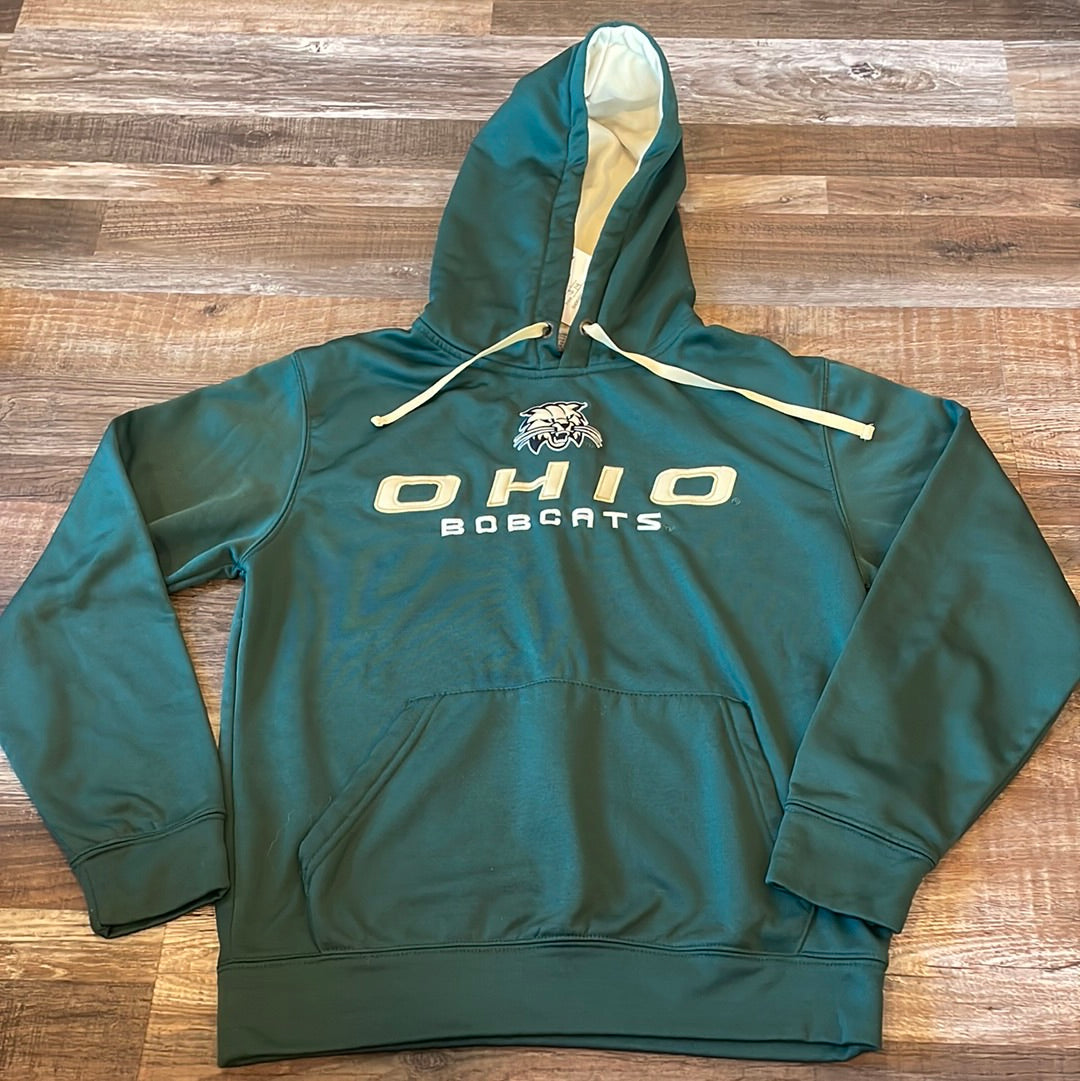 NCAA Stadium Athletics Ohio U Green Hooded Sweatshirt size Adult Small