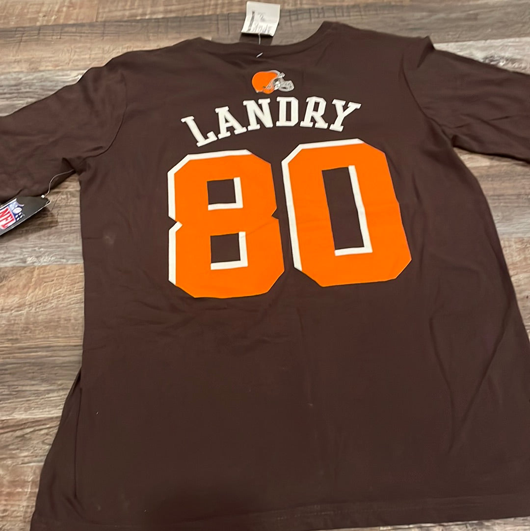 NFL Cleveland Browns #80 Landry NEW Short Sleeve Shirt boys size Large