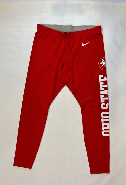 NCAA Nike Ohio State Buckeyes Red Leggings Women size Large