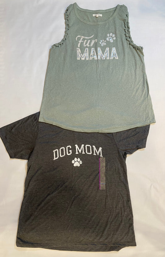 Lot of 2- Maurices & ModernLux Dog Shirts Womens Short Sleeve Shirts size L-XL