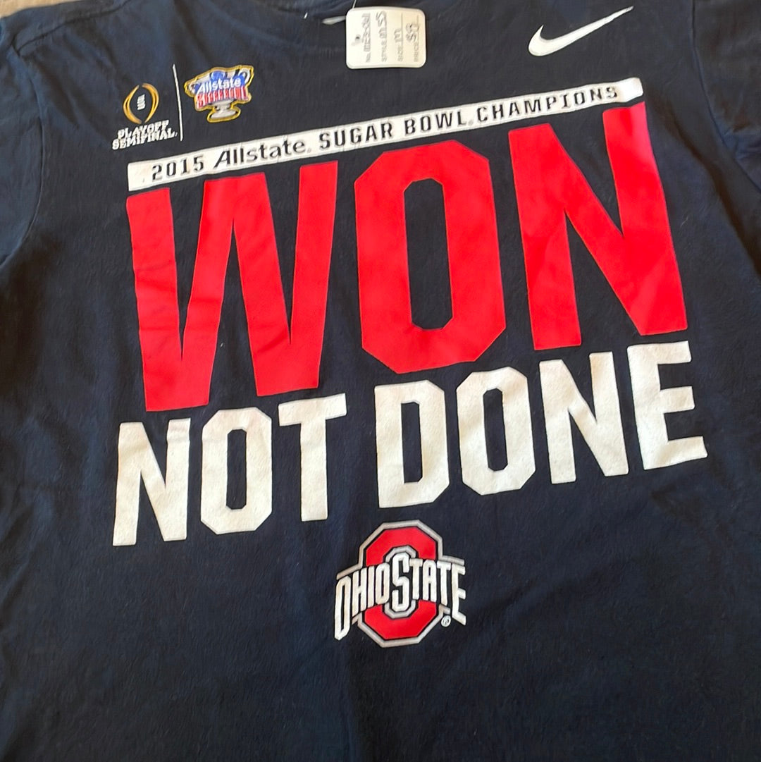 NCAA NIKE Ohio State Buckeyes Won not Done Black T-shirt adult Medium