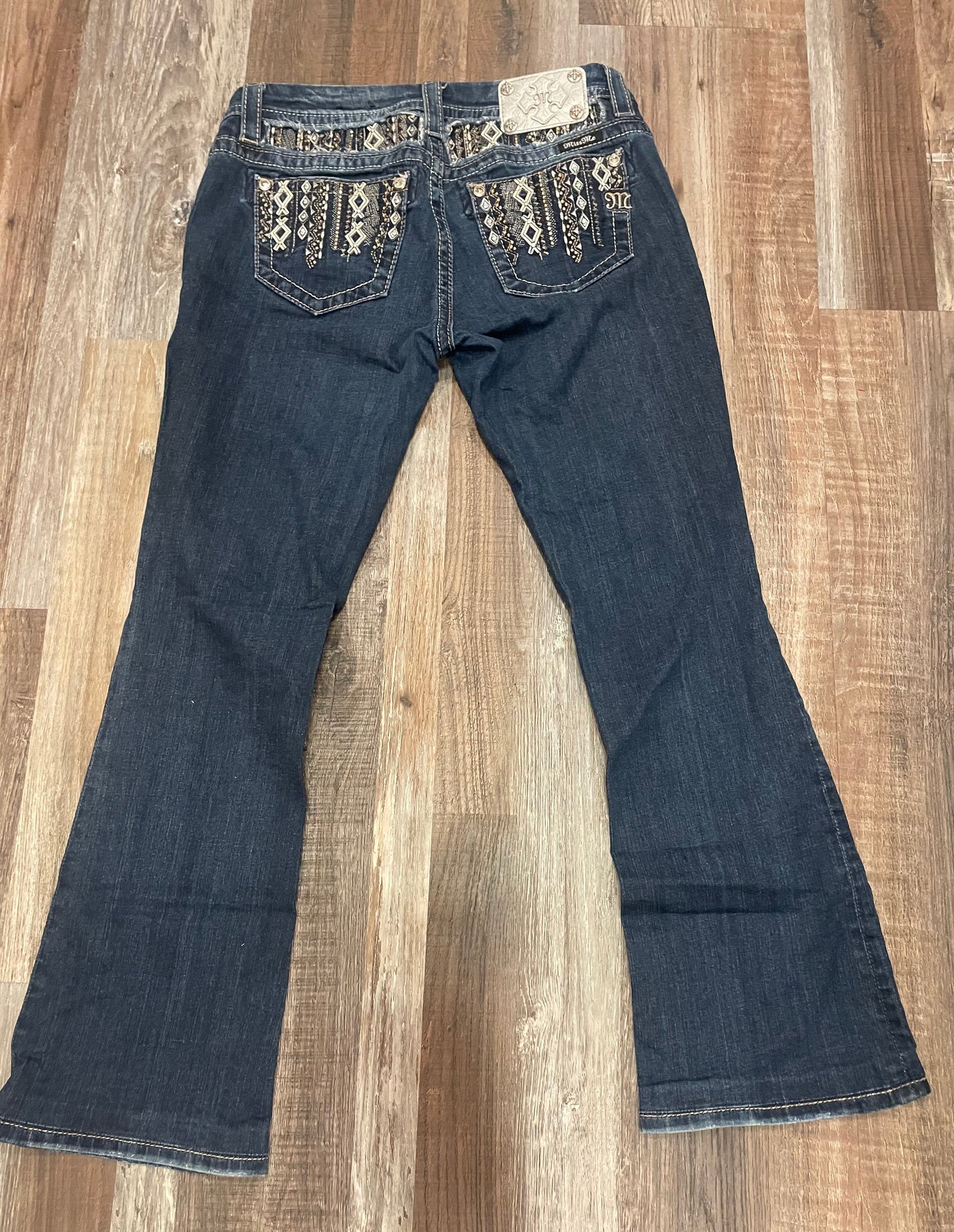 Miss Me Mid-Rise Easy Boot Embellished Jeans womens size 26