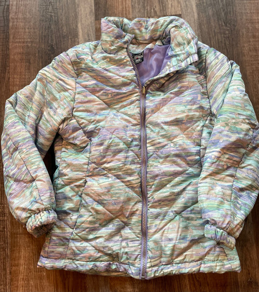 ZeroXposure Purple & Teal Puffer Coat girls size medium 10/12