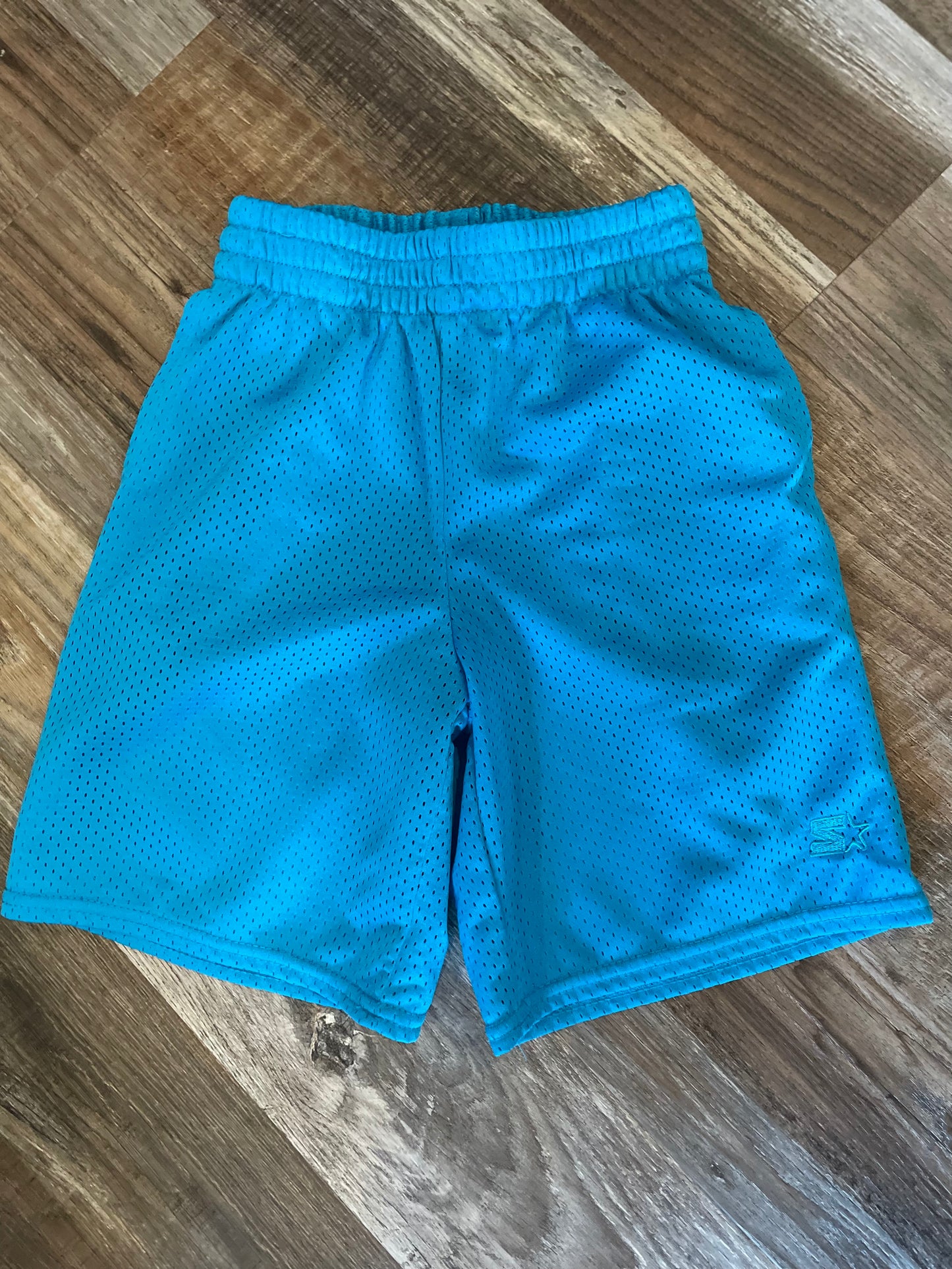 Starter Teal Blue Mesh Shorts Boys size 4/5