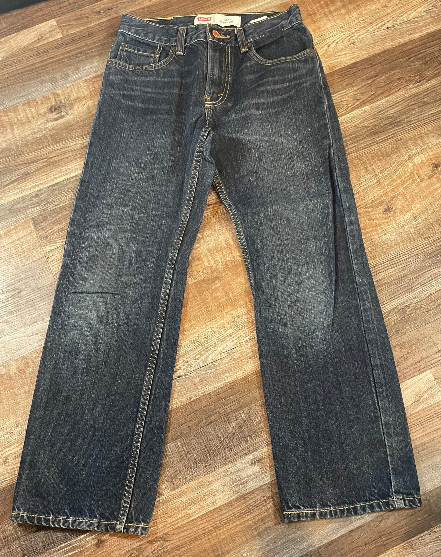 Levi 505 Straight Jeans Dark Boys size 14