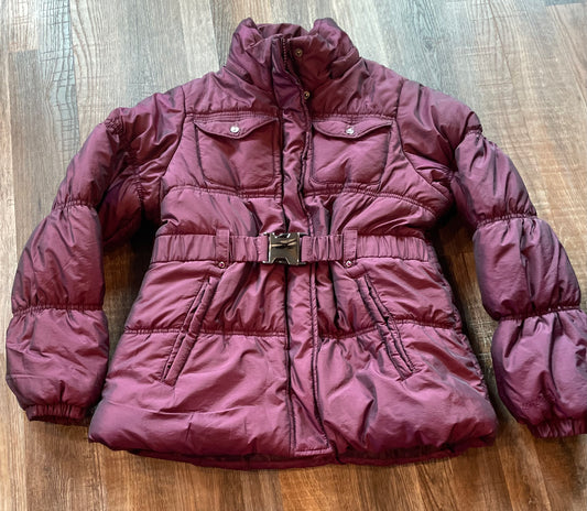 London Fog Purple Coat w/Buckle Waist girls size Large 14/16