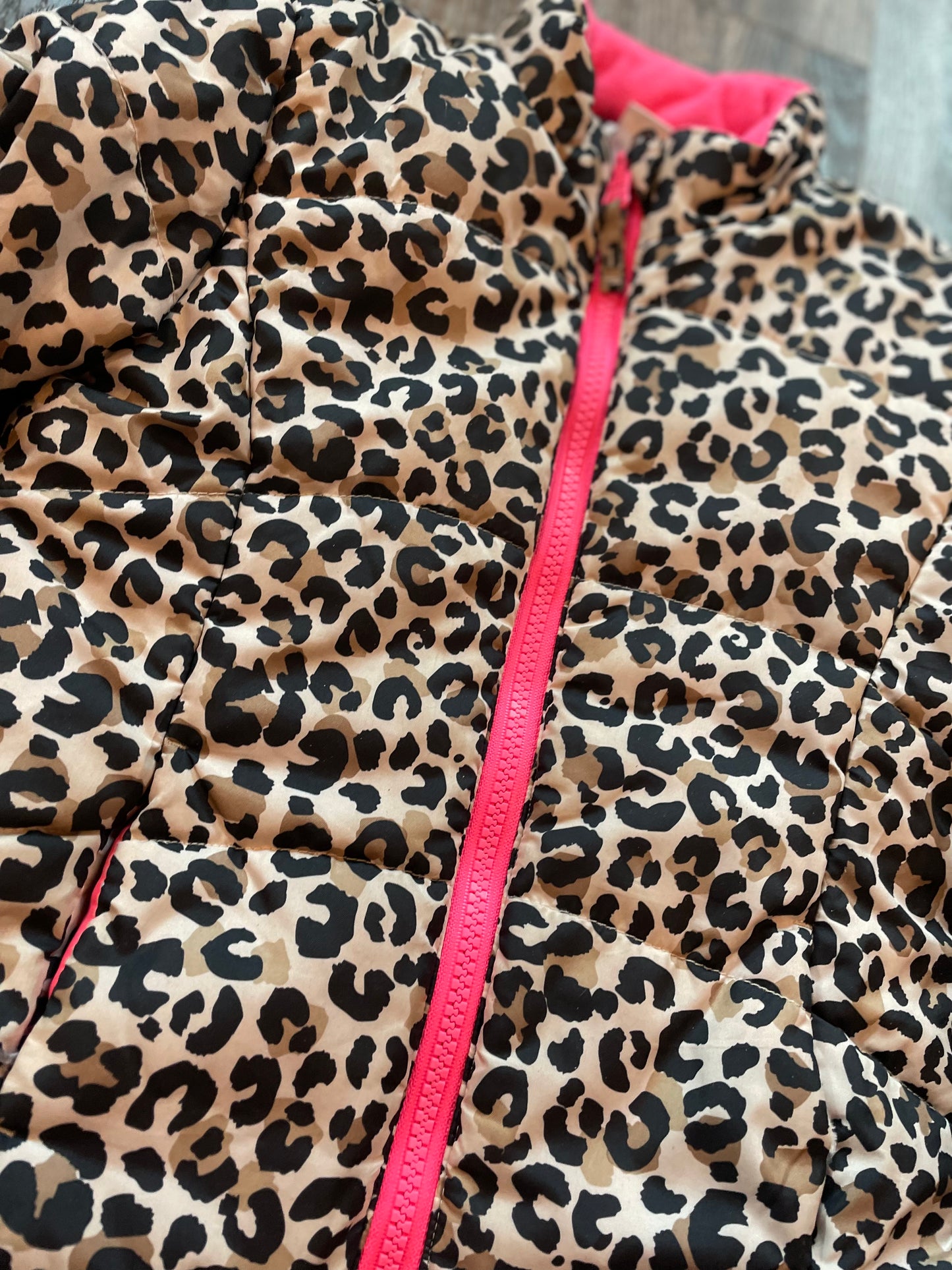 Healthte Leopard puffer coat girls size 4t